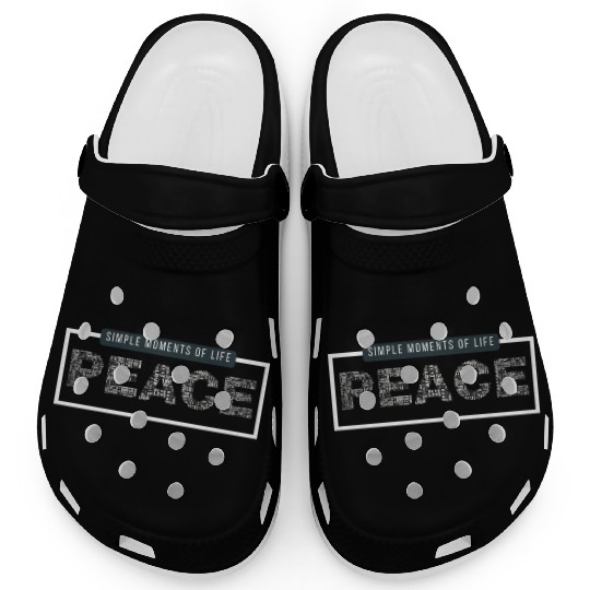 Dark Green and White Simple Modern Typography Clogs