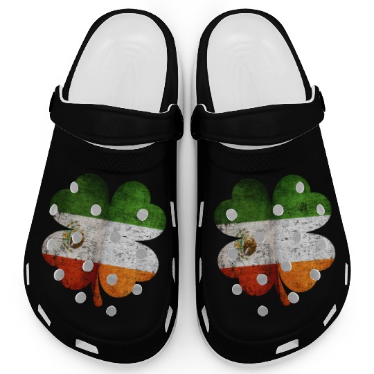 Mexican Irish Shamrock Mexico Ireland Flag Clogs