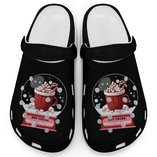 Hot Cocoa, Winter's Real MVP – Cozy Snow Globe Clogs