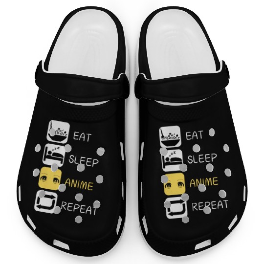 Eat Sleep Anime Repeat Japanese Culture Clogs