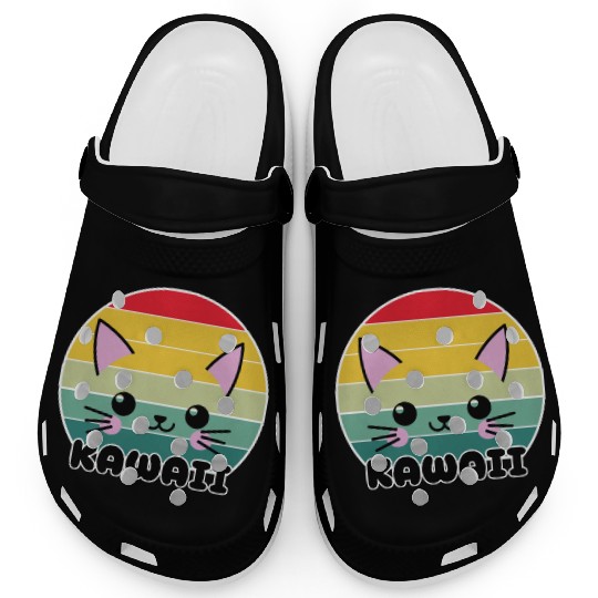 Kawaii Cat Face, Cat Lovers Clogs