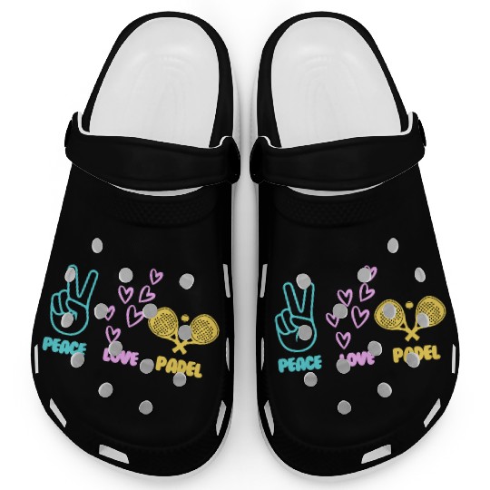 Padel Tennis peace love padel design Clogs