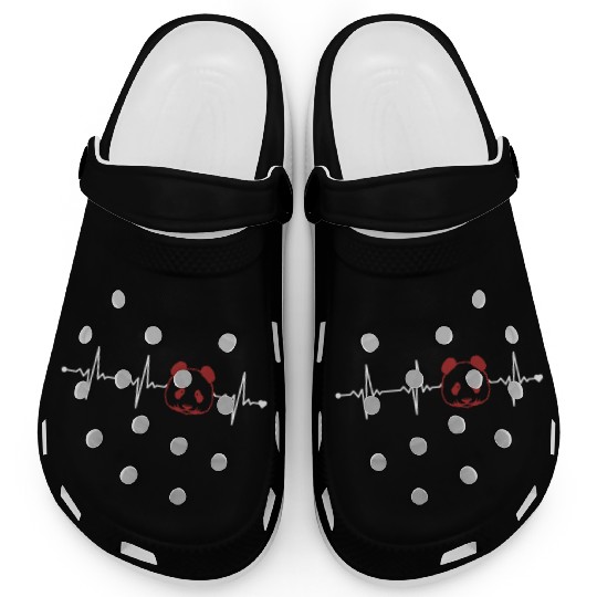 Panda Heartbeat Panda Bear Friend Giant Panda Clogs