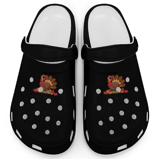 Gobble Til You Wobble Clogs Women Thanksgiving