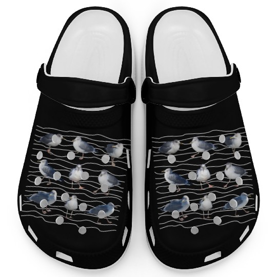 seagull sea ocean sailing coast Clogs