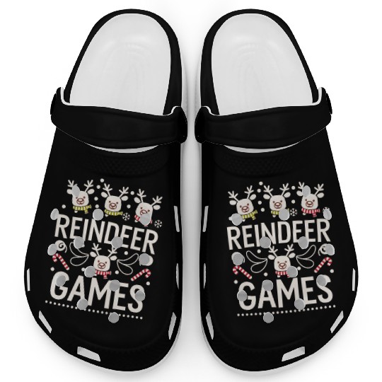 Playful Holiday Reindeer Cute Clogs