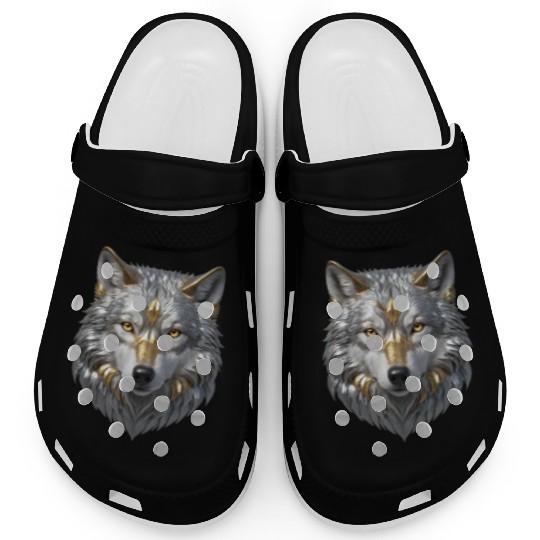 Noble Golden Wolf Clogs