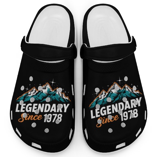 Legendary Since 1978 Hiker Birthday Mountain Clogs