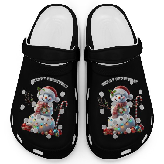 Christmas Holiday Snowman with Decorations URM Clogs