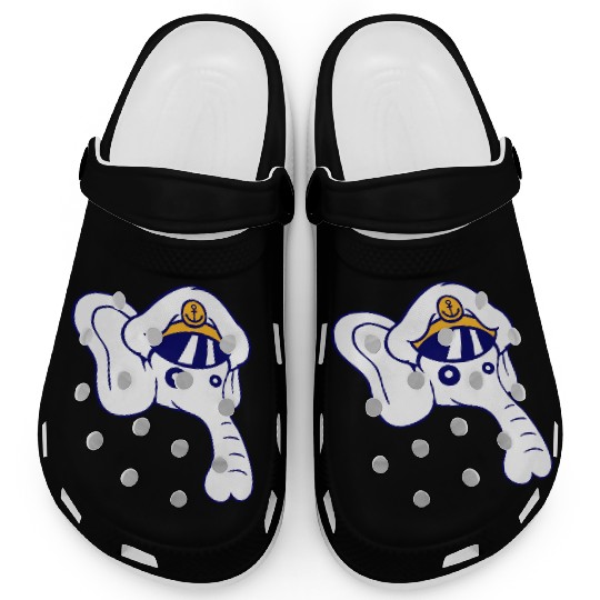 Funny Little Elephant Head Captain Cute Sweet Fun Clogs