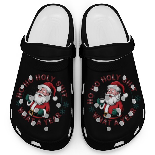 Santa Christmas, Christmas Retro Clogs