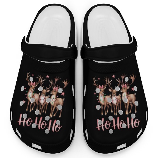 Ho Ho Ho Deer, Merry Christmas Clogs