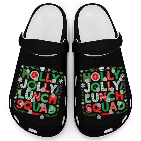 Jolly Lunch Squad Lunch Lady Christmas Lunch Lady Clogs
