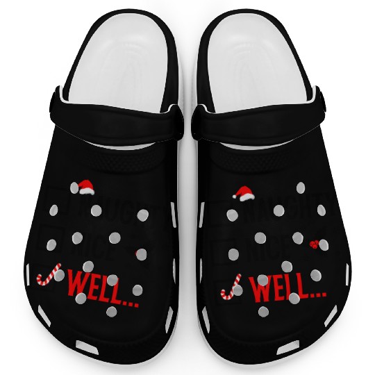 Naughty or Nice Funny Christmas Clogs