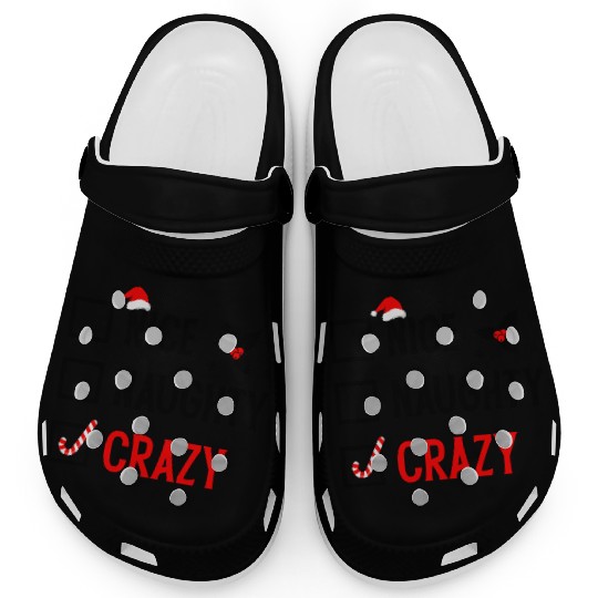 Naughty, Nice, Crazy Christmas Clogs