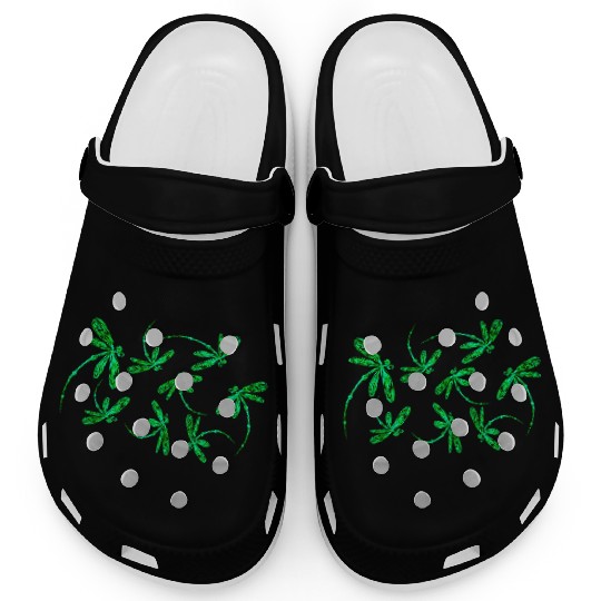 Dragonfly Electric Green Frenzy Clogs