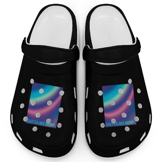 Outta My Mind - Colorful Graphic Clogs