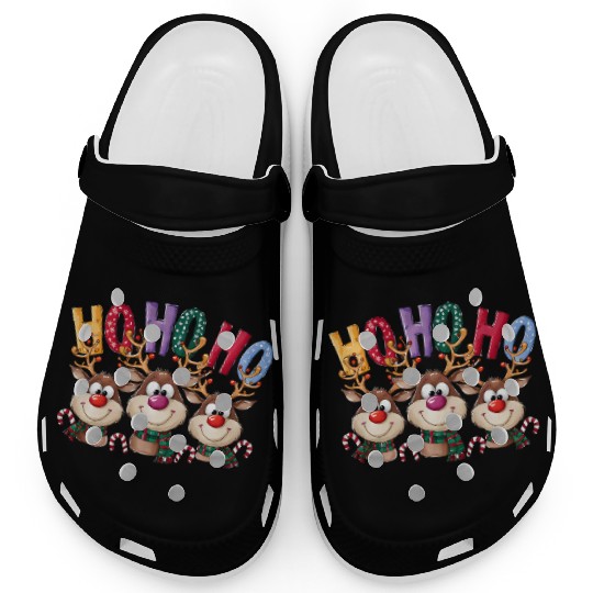 Ho Ho Ho Deer, Merry Christmas Clogs