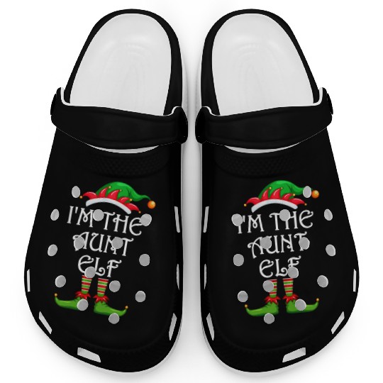 I'm The Aunt Elf Clogs Matching Family Christmas