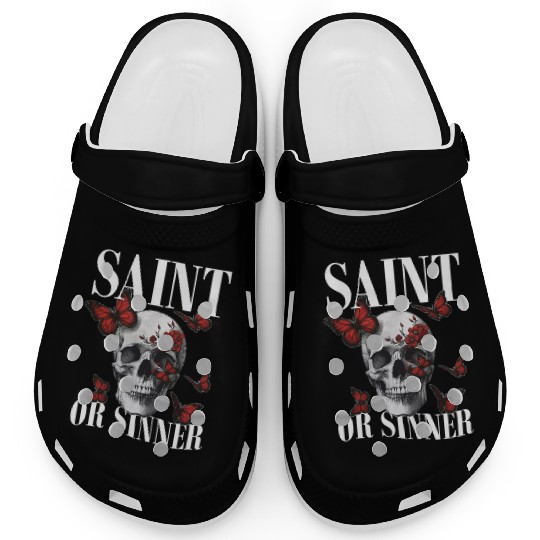 Cool Butterfly Skull Clogs