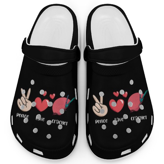 Peace Love Crochet: Embrace Your Craft Passion Clogs