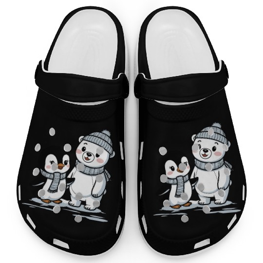 Penguin and Polar Bear Friends Clogs