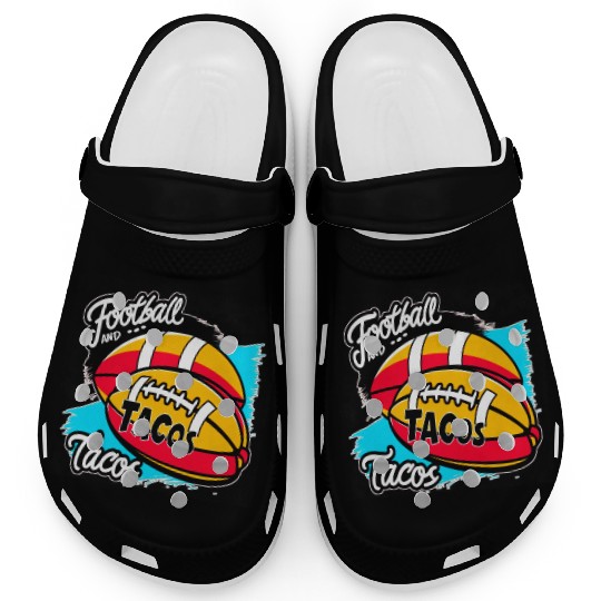 Football And Tacos : Tacos lover gift Clogs