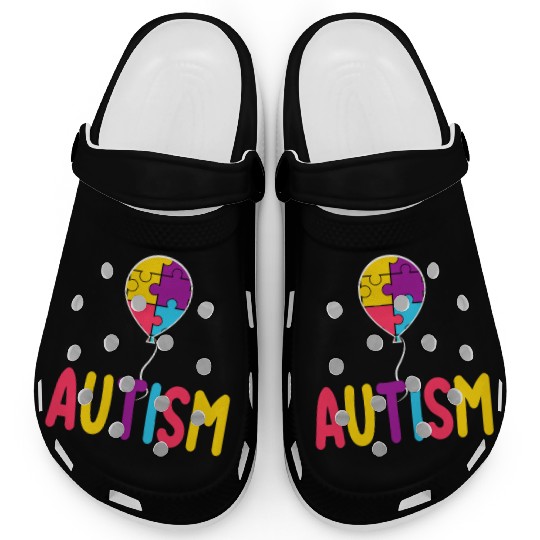 Autism Awareness Balloon - Spread Love and Support Clogs