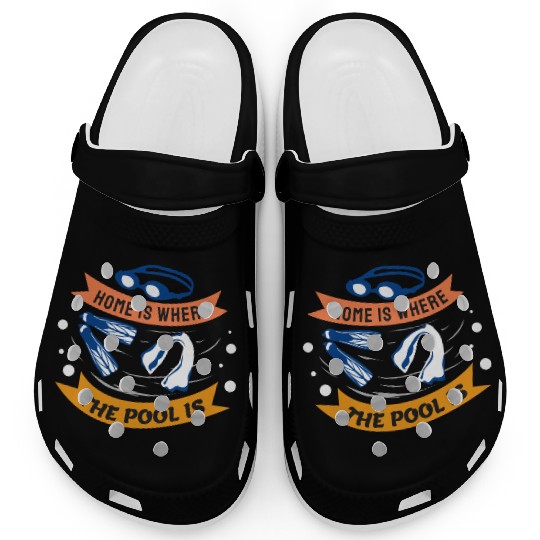 Home is Where The Pool is - Swim Design Clogs