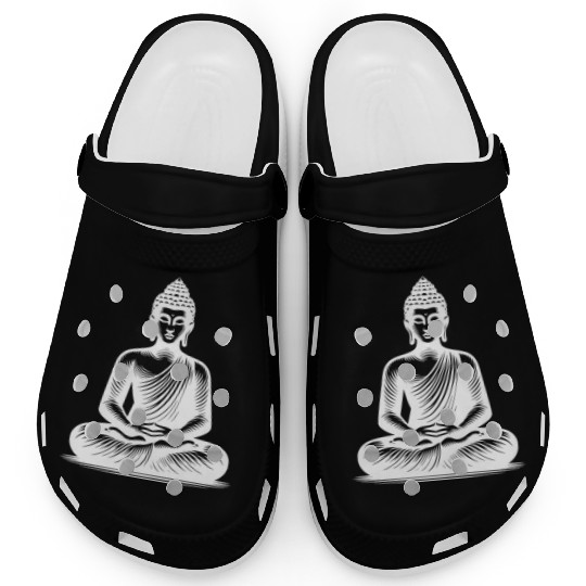 Yoga Buddha Enlightenment Meditation Tattoo Style Clogs