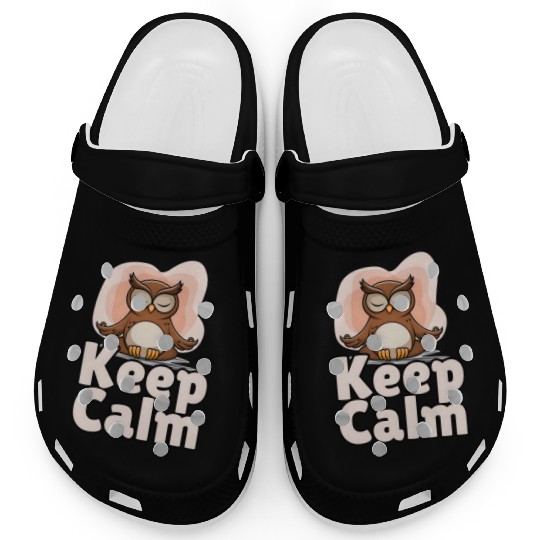 keep calm and meditate Clogs