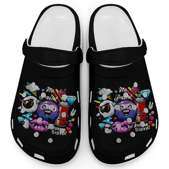 Sprayer Wall Streetwear Art Design Clogs