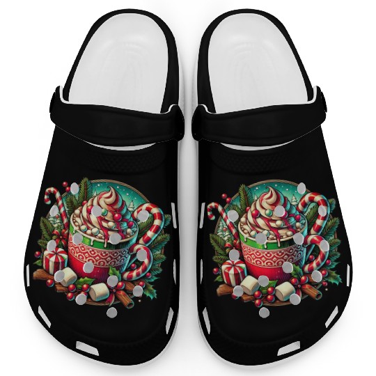Festive Hot Cocoa Christmas Delight Clogs