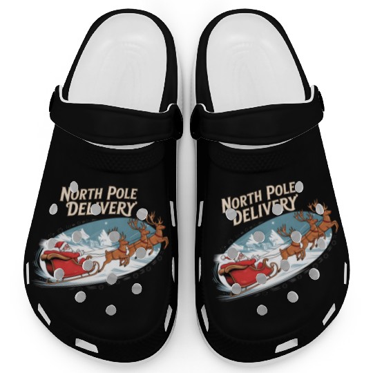 North Pole Delivery with Santa and Reindeer Clogs