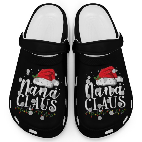 Funny Nana Claus Christmas Pajamas Santa Gift Clogs