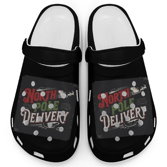 North Pole Express Vintage Style Retro Christmas Clogs