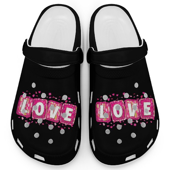 Valentines Day, Retro Valentine, Coquete Valentine Clogs