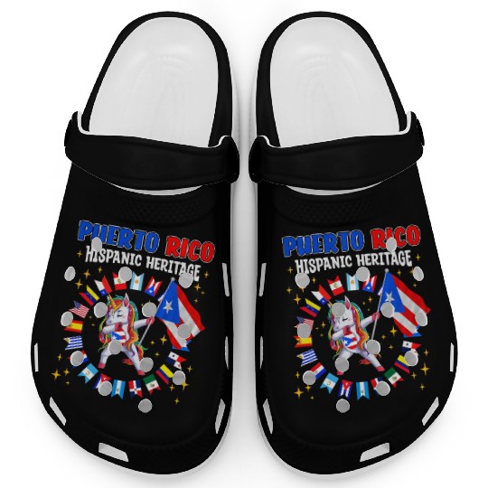 Hispanic Heritage Month Puerto Rico Kids Clogs