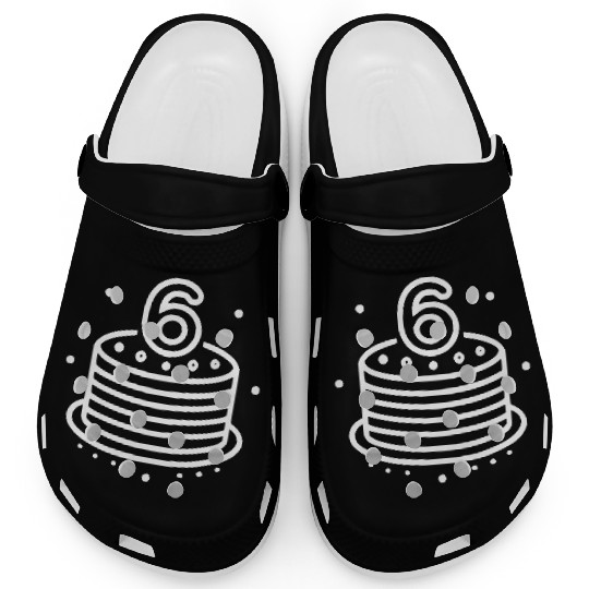 Children 6th Birthday cake Kid Vector path19 Clogs