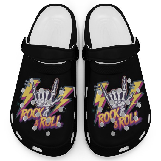 Skeleton Guitar Player Bones Guitarist Musician Clogs