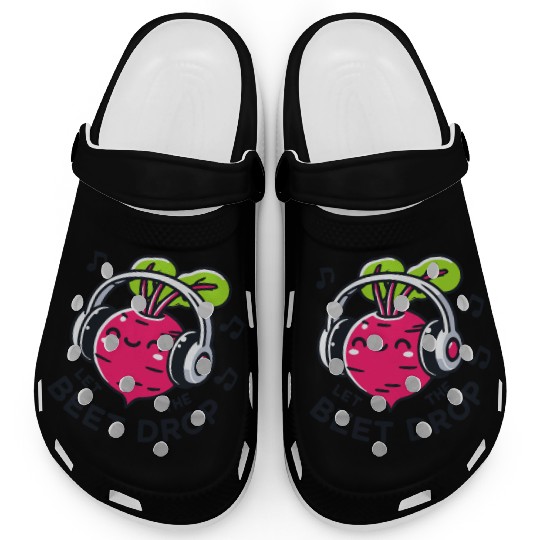 Let The Beet Drop Music Pun Clogs
