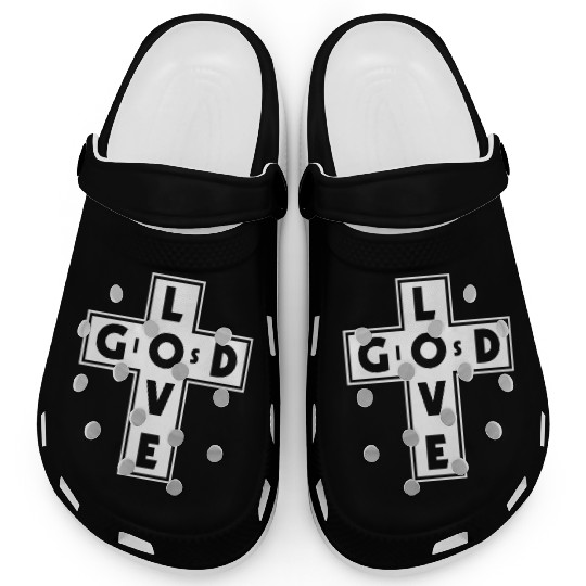 God Is Love Love Jesus Christian Christmas Clogs