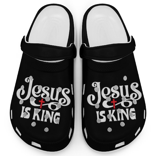 Jesus Is King Love Jesus Christian Christmas Clogs