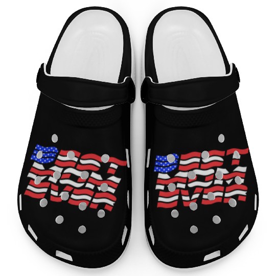 Best Mom ever US Flag Clogs