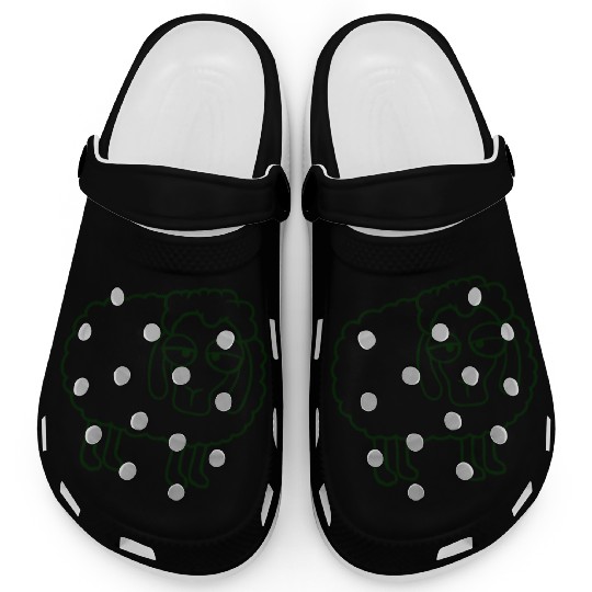 Sheep Tired Bored Look Little Sweet Lamb Bad Mood Clogs