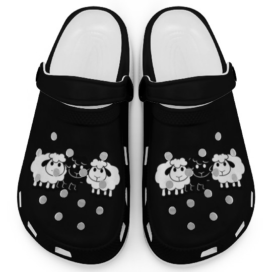 Black Sheep 3 Small Friends Team Crew Sheep Cute Clogs