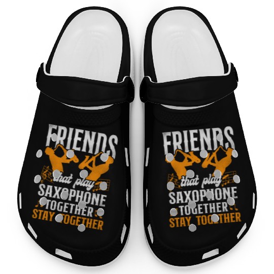 Saxophone Friends Besties Buddies Clogs