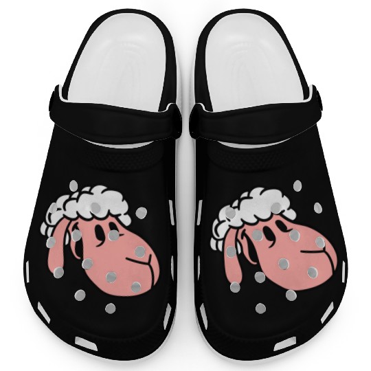 Sheep Face Head Cute Sweet Little Lamb Cool Comic Clogs