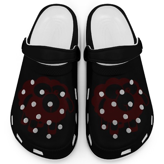 Black Sheep Small Cute Cute Lamb Cool Comic Sweet Clogs
