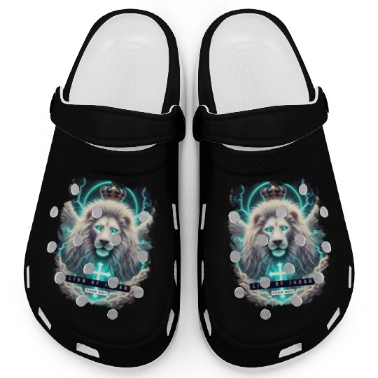 Lion of Judah Spiritual Design with Cross Clogs